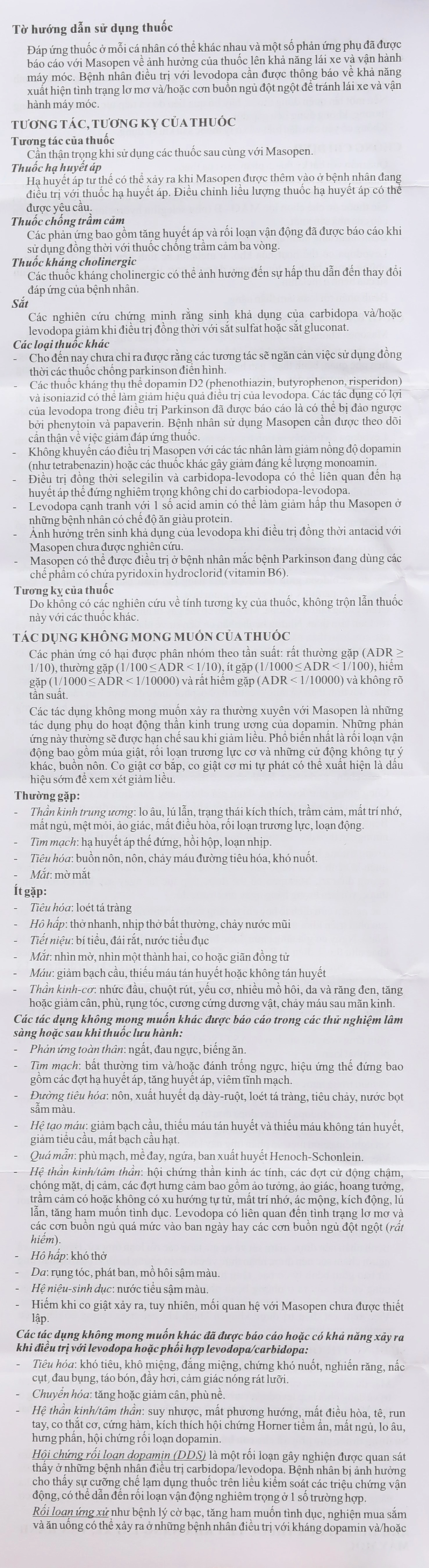 Masopen 100/10 điều trị hội chứng Parkinson (3 vỉ x 10 viên) - 11
